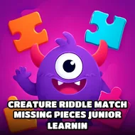 Creature Riddle Match Missing Pieces Junior Learnin - Learning Games game